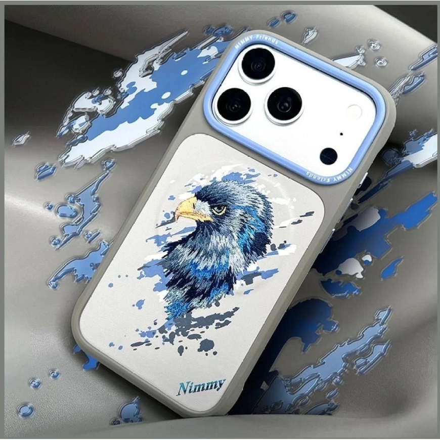 NIMMY dėklas EAGLE, suderinamas su MagSafe, skirtas IPHONE 18 Pro/17 Pro, pilkas – 3
