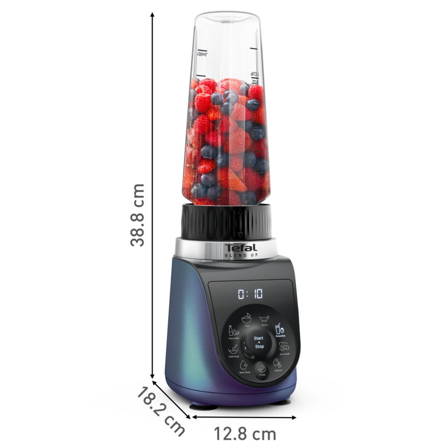 Tefal Blend Up BL19H4F0 kannmikser 0,85 l Lauapealne blender 1000 W Sinine, Läbipaistev – 3