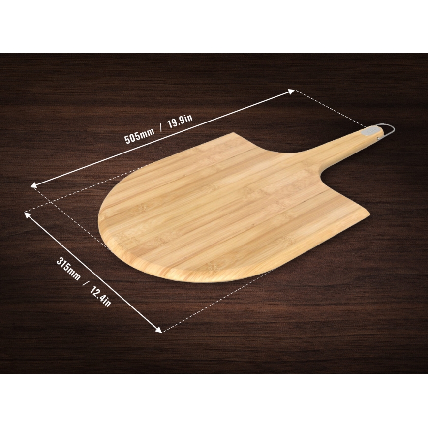 Witt Pizza Wood Pizza Peel wooden pizza spatula, 12" – 5