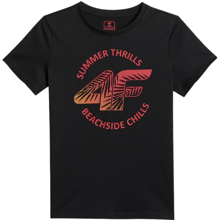 T-shirts for Boys 4F M3284 Dark Black 4FJWSS26TTSHM3284 20S (128cm) – 2
