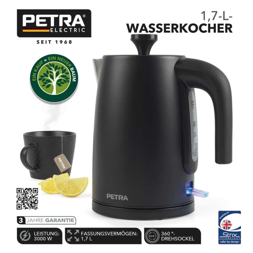 PETRA PT5632MBLKVDE 3KW vedenkeitin mattamusta – 5