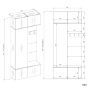 HAGA II 1SZ1W Wardrobe – Sonoma Oak HAGA II 1SZ1W Wardrobe – Sonoma Oak