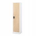 Jan Nowak metal office cabinet ALEX 450 x 1850 x 400 mm, eco-friendly design*: White / Sonoma oak Jan Nowak metal office cabinet ALEX 450 x 1850 x 400 mm, eco-friendly design*: White / Sonoma oak