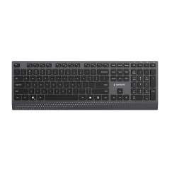 Gembird KB-MCH-06 Slim juhtmega multimeedia klaviatuur Type-C adapteriga, US paigutus, must