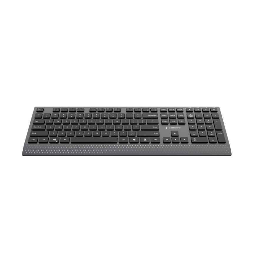 Gembird KB-MCH-06 Слим проводная мультимедийная клавиатура с адаптером Type-C, US раскладка, черный – 2