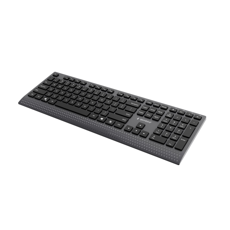 Gembird KB-MCH-06 Слим проводная мультимедийная клавиатура с адаптером Type-C, US раскладка, черный – 5