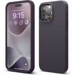Riff "Minkštas silikono dėklas iPhone 15" Violetinė