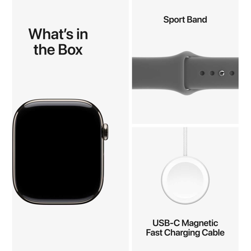 Apple Watch Series 11 Cellular 42mm Natural Titanium /Stone Grey Sport – 4
