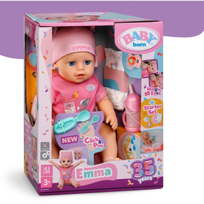 BABY BORN „Click and Play“ -nukke Emma, 43 cm