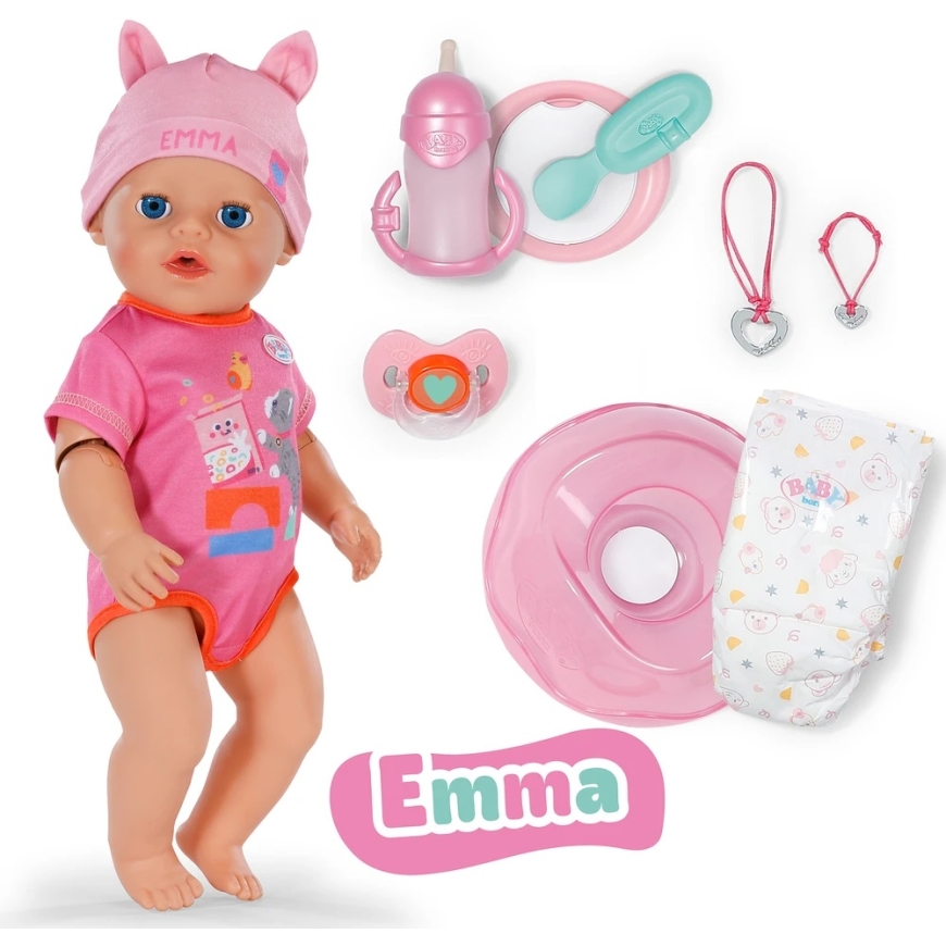 BABY BORN „Click and Play“ nukk Emma, 43 cm – 2