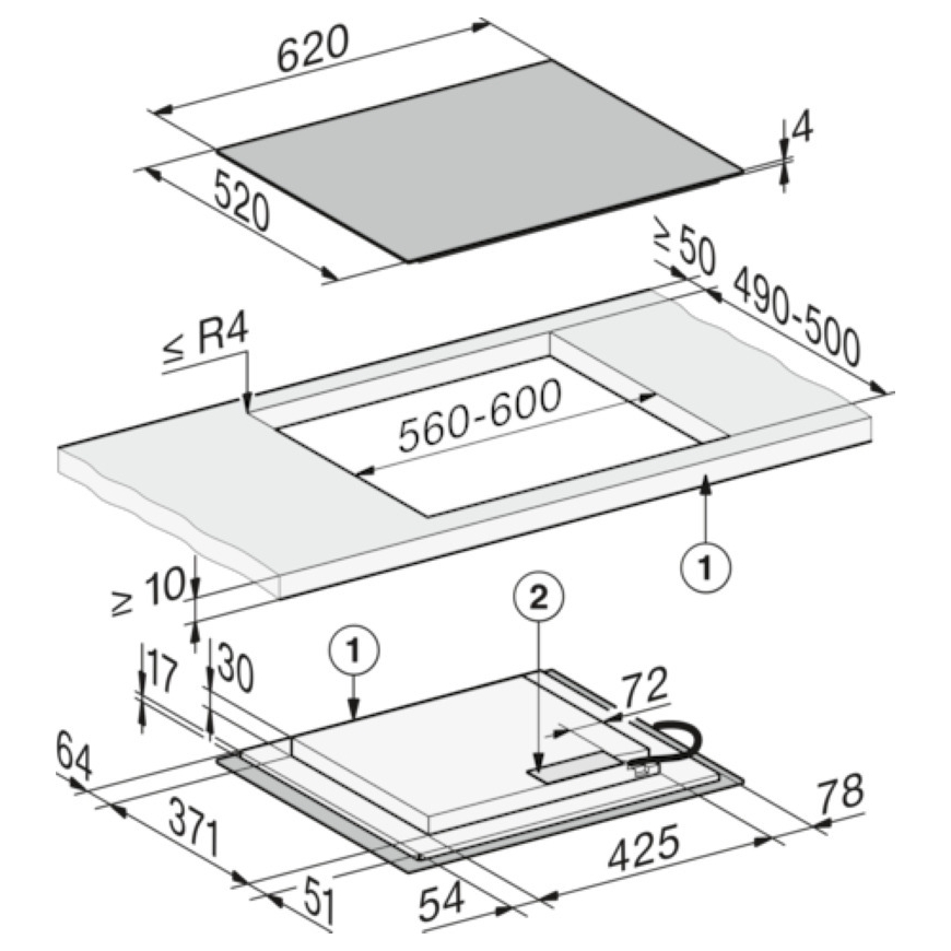 Miele KM 8462 FL -induktiotaso, 60 cm – 4