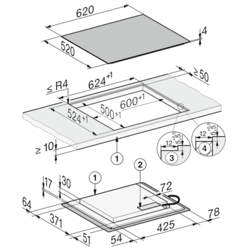 Miele KM 8462 FL - induktsiooniplaat, 60 cm – 5