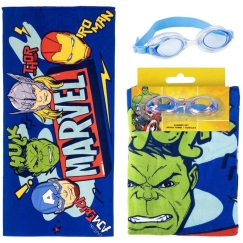 CERDÁ Marvel Avengers towel + swimming goggles set