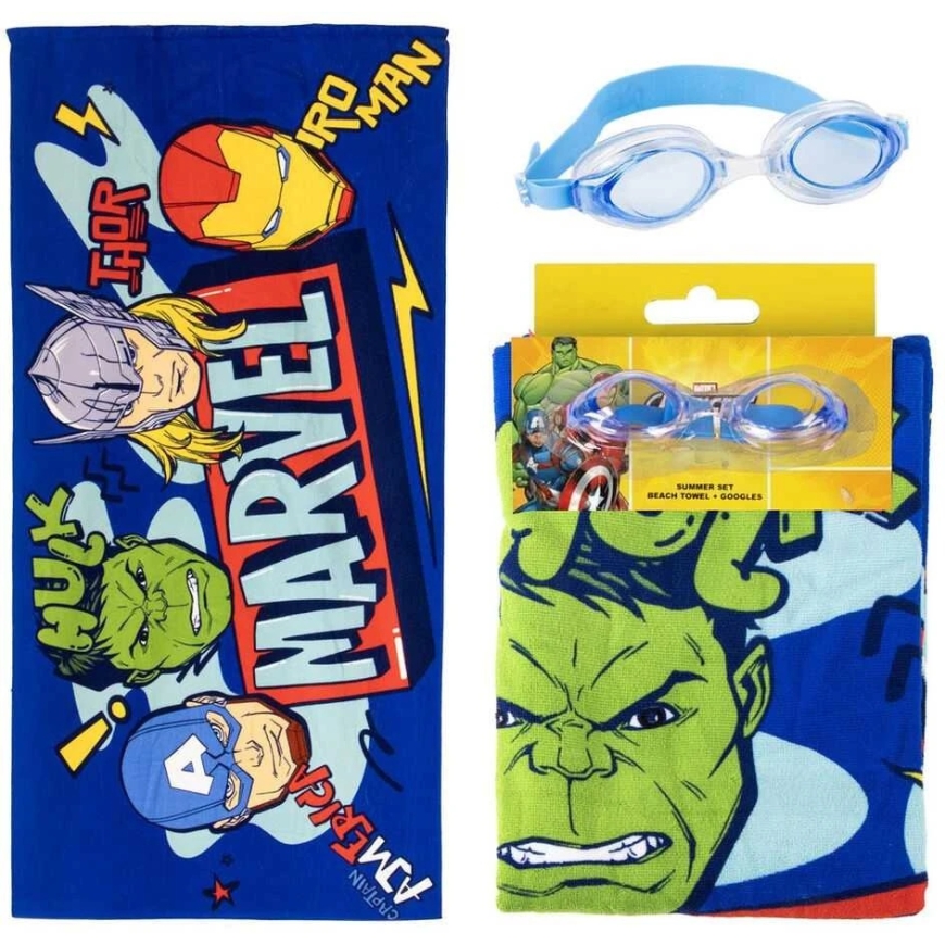 CERDÁ Marvel Avengers rätik + ujumisprillide komplekt