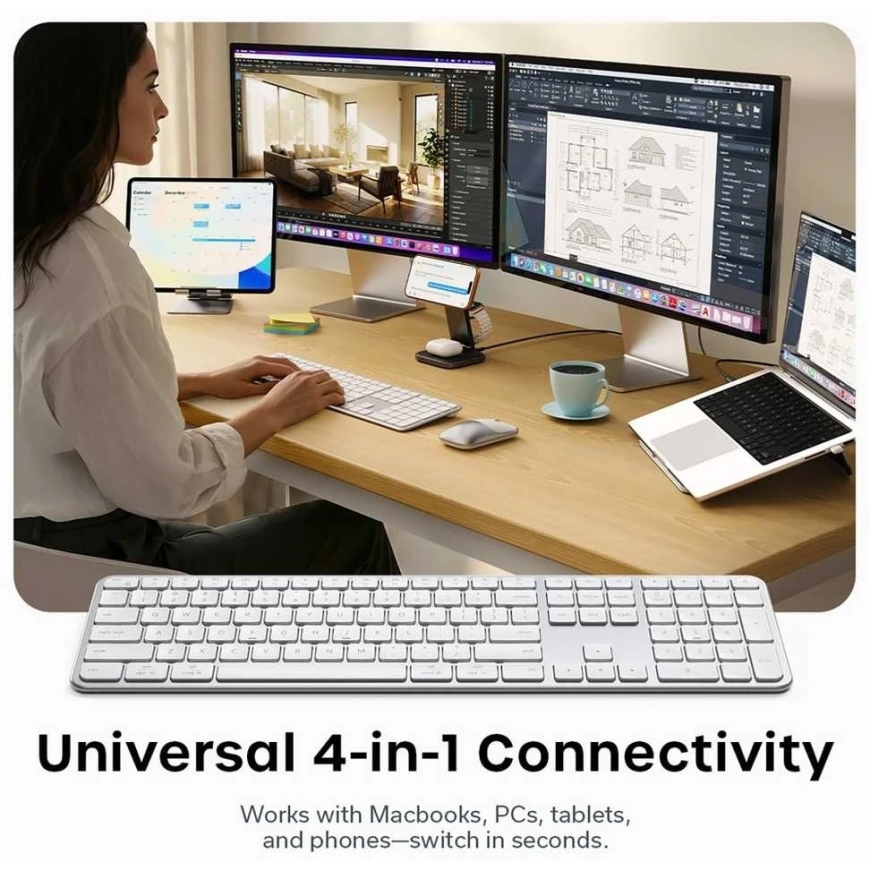 Wireless Keyboard QWERTY Satechi Slim EX3 Mac / PC ST-KEX3S-EN silver – 2