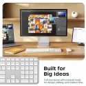 Bezvadu tastatūra QWERTY Satechi Slim EX3 Mac / PC ST-KEX3S-EN sudraba Bezvadu tastatūra QWERTY Satechi Slim EX3 Mac / PC ST-KEX3S-EN sudraba