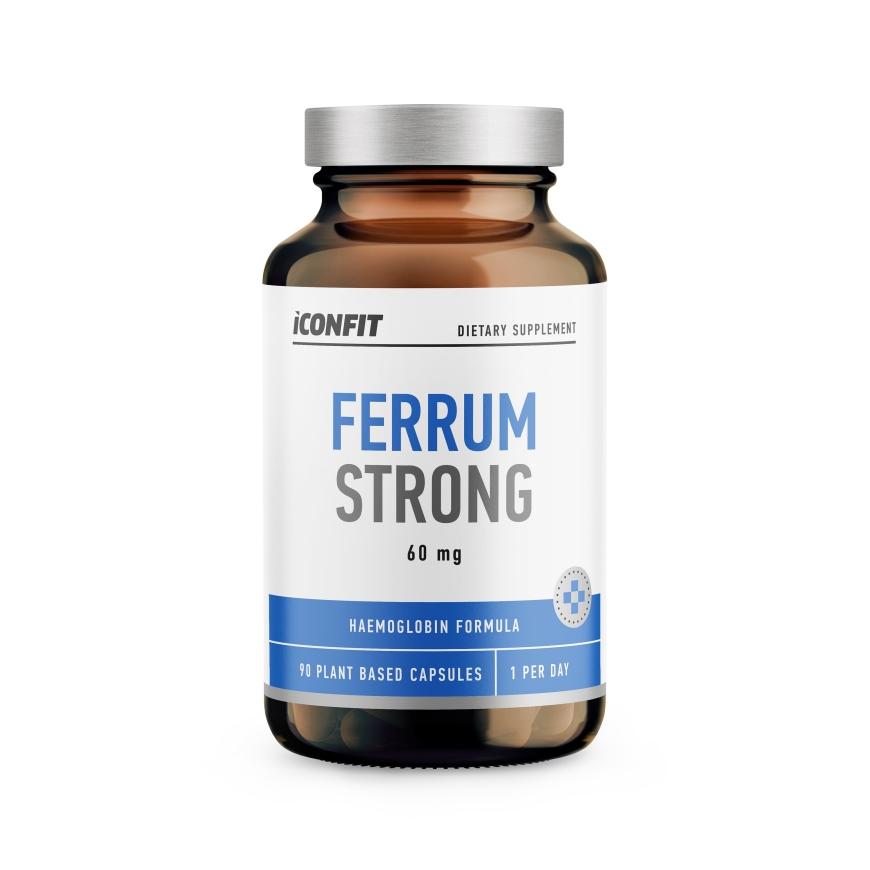 ICONFIT Ferrum Strong rauta + C-vitamiini, 60 mg, 90 kaps