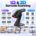 Qoltec Precision Wireless Barcode Scanner Reader 1D 2D + Scanner Stand | QR | EAN | USB Qoltec Precision Wireless Barcode Scanner Reader 1D 2D + Scanner Stand | QR | EAN | USB
