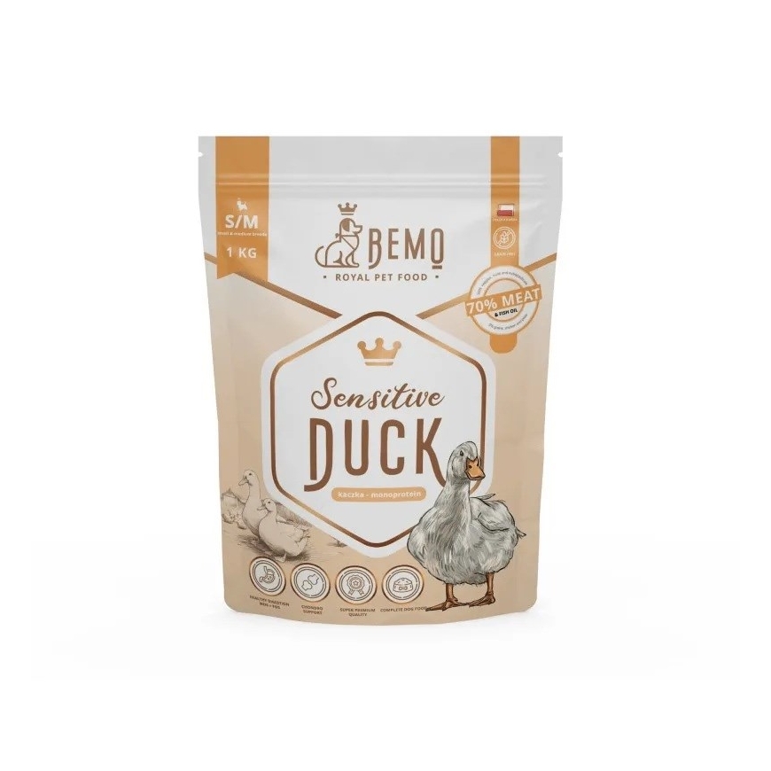 BEMO Sensitive Duck Small/Medium Mono - dry dog food - 1kg