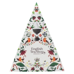 English Tea Shop Luomu Teejoulukalenteri pyramidi, valkoinen 25 pss (6 x 50 g)