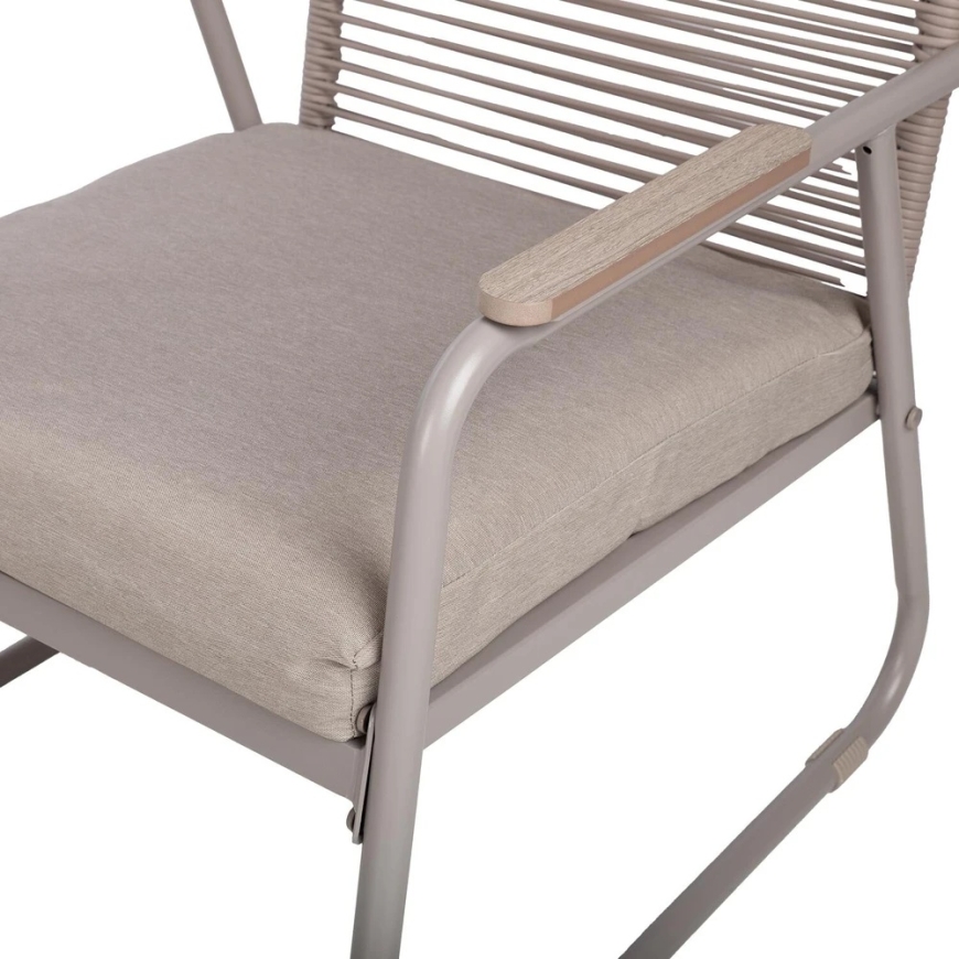 Home4You Lauko baldų komplektas MACOS Sofa, stalas ir 2 kėdės Smėlio – 4