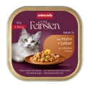ANIMONDA Vom Feinsten Aikuisille kastikkeessa Kana ja maksa - märkäkissaruoka - 85g ANIMONDA Vom Feinsten Aikuisille kastikkeessa Kana ja maksa - märkäkissaruoka - 85g