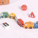 Woopie Žalias medinis vėrimo žaislas Transportas 13 vnt Woopie Žalias medinis vėrimo žaislas Transportas 13 vnt