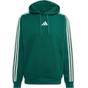 adidas Essentials 3-Stripes Fleece kapuci vīriešu džemperis zaļš KZ1413 (M) adidas Essentials 3-Stripes Fleece kapuci vīriešu džemperis zaļš KZ1413 (M)