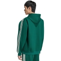 adidas Essentials 3-Stripes Fleece kapuci vīriešu džemperis zaļš KZ1413 (M) adidas Essentials 3-Stripes Fleece kapuci vīriešu džemperis zaļš KZ1413 (M)
