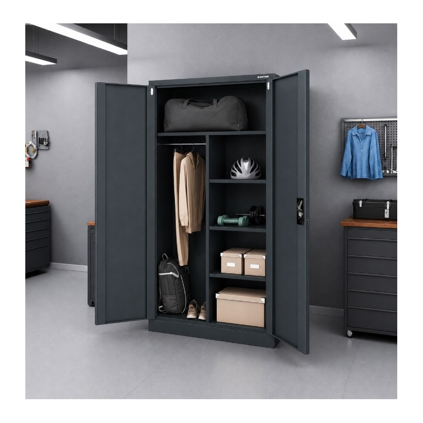 Iron Mate SATURN Металлический утилитарный шкаф 185x90x45 антрацит RAL7016 – 5