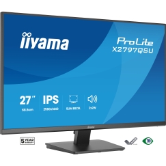 iiyama ProLite X2797QSU-B1 tietokoneen litteä näyttö 68,6 cm (27") 2560 x 1440 pikseliä Quad HD LED 