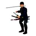 One Piece Zoro action figure, 15 cm One Piece Zoro action figure, 15 cm