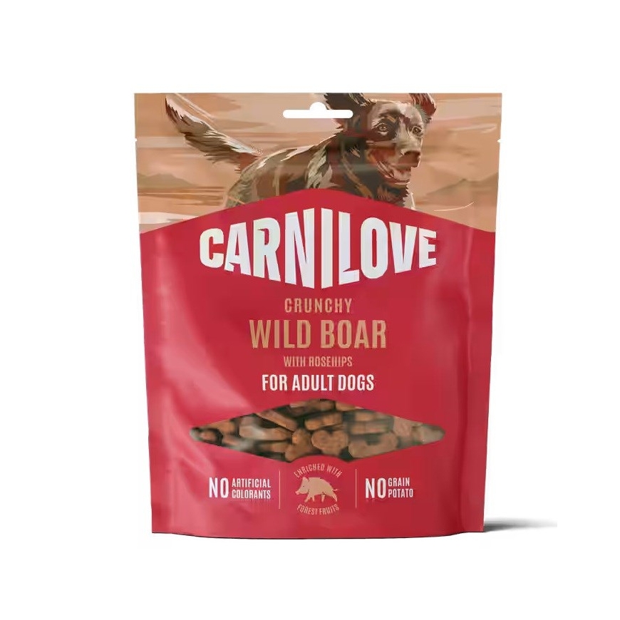 CARNILOVE Crunchy Wild boar with rosehips - dog treat - 200g