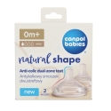 CANPOL BABIES lutipudeli NATURAL SHAPE kolikavastane, väga aeglane vool, 0m+, 2 tk, 21/750