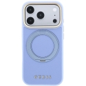 Guess Ring Stand maciņš 360 Grained Classic Logo MagSafe iPhone 18 Pro Max / 17 Pro Max Gaiši zils Guess Ring Stand maciņš 360 Grained Classic Logo MagSafe iPhone 18 Pro Max / 17 Pro Max Gaiši zils