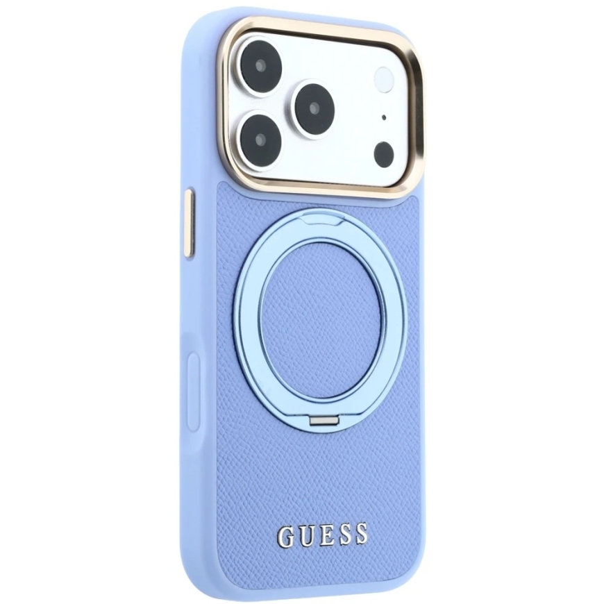 Guess Ring Stand Korpus 360 Grained Classic Logo MagSafe iPhone 18 Pro Max / 17 Pro Max Hele Sinine – 4