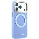 Guess Ring Stand maciņš 360 Grained Classic Logo MagSafe iPhone 18 Pro Max / 17 Pro Max Gaiši zils Guess Ring Stand maciņš 360 Grained Classic Logo MagSafe iPhone 18 Pro Max / 17 Pro Max Gaiši zils