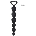 ShotsToys Silicone Anal Beads Black Plug 17.5 cm