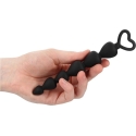 ShotsToys Silicone Anal Beads Black Plug 17.5 cm