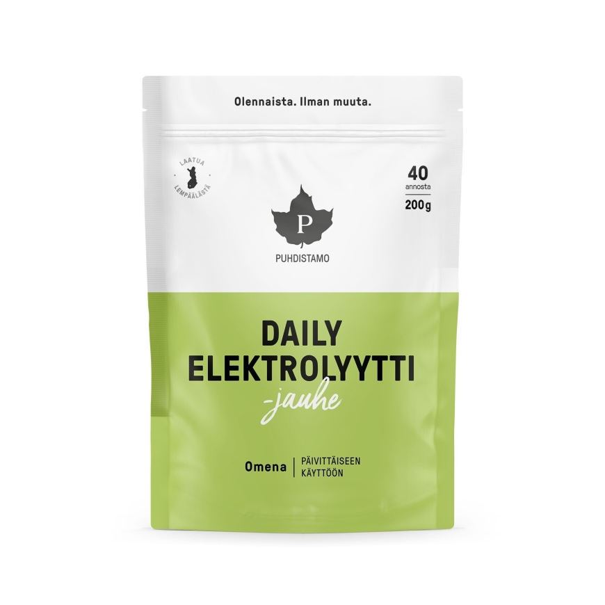 Puhdistamo Daily elektrolyyttijauhe, omena 200 g