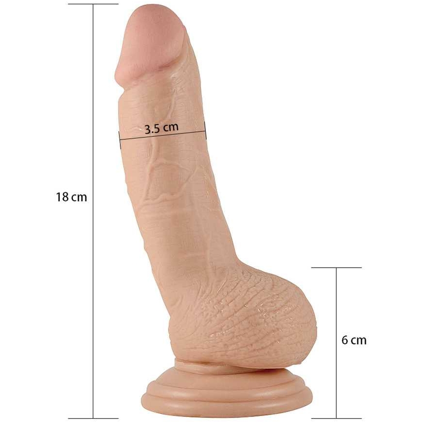 Lovetoy 7 collu reālistisks ekstrēms dildo ar mīkstu ādu – 5