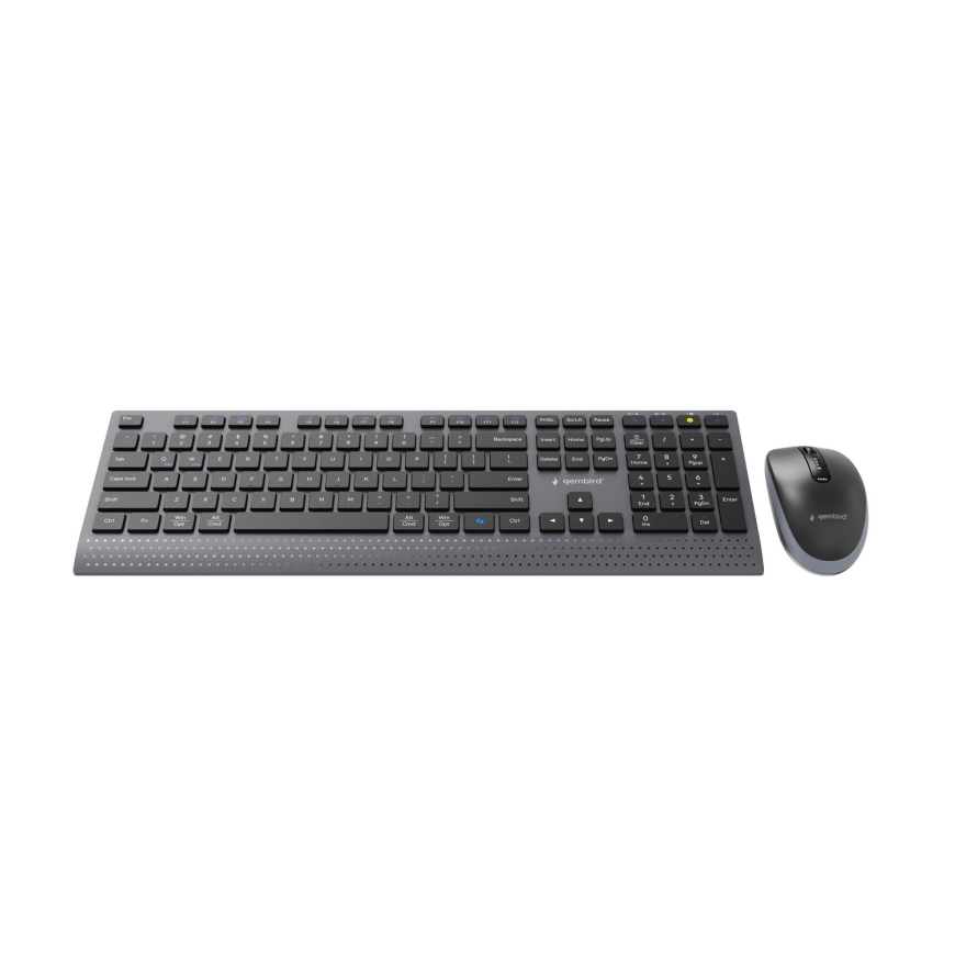 Gembird KBS-WPS-02 dviejų režimų plonas belaidis stalo rinkinys, 2.4G+BT, JAV išdėstymas – 2
