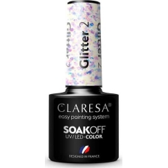 Claresa Claresa Claresa Soak Off UV/LED Glitter geelilakka 2 5g