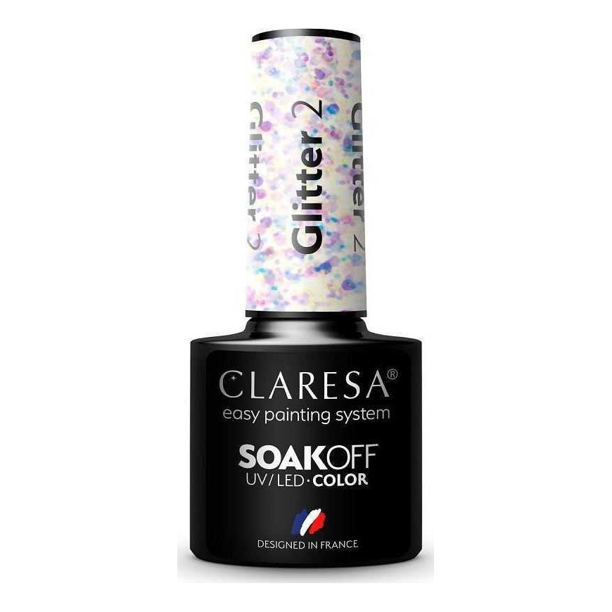 Claresa Claresa Claresa Soak Off UV/LED Glitter hibrīdā laka 2 5g