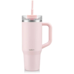 Bodum terminis puodelis su šiaudeliu ir rankena Travel Mug 1.2 l Strawberries