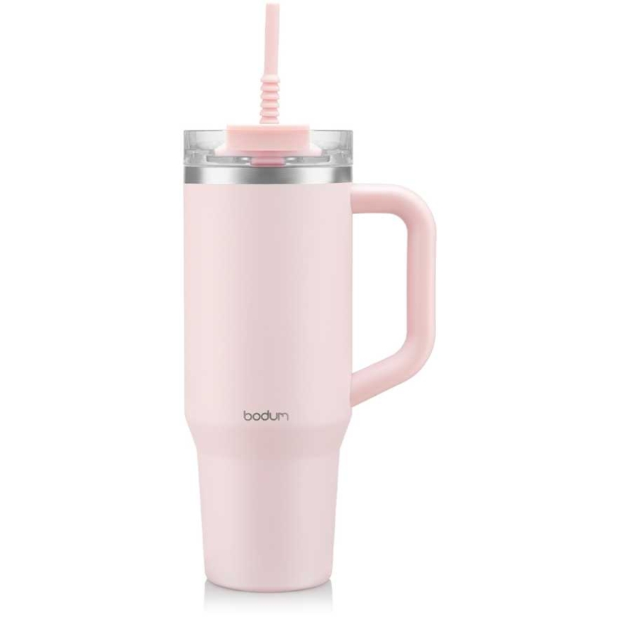 Bodum termospullo oljella ja kahvalla Travel Mug 1,2 l Mansikat