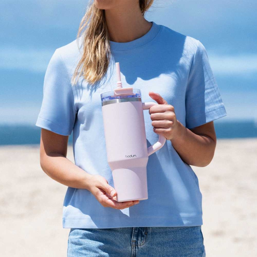 Bodum termospullo oljella ja kahvalla Travel Mug 1,2 l Mansikat – 5