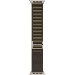 Apple 49mm Dark Olive Alpine Loop Natural Titanium Finish Small