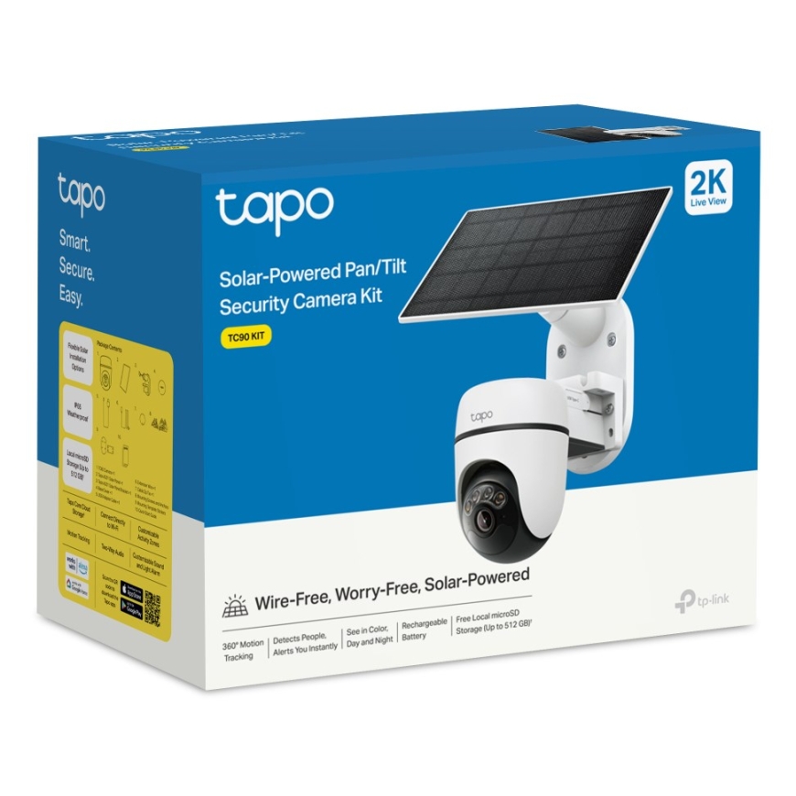 IP-камера TP-Link Tapo TC90 KIT, уличная, 2304 x 1296 пикселей, для потолка/стены/столба – 4