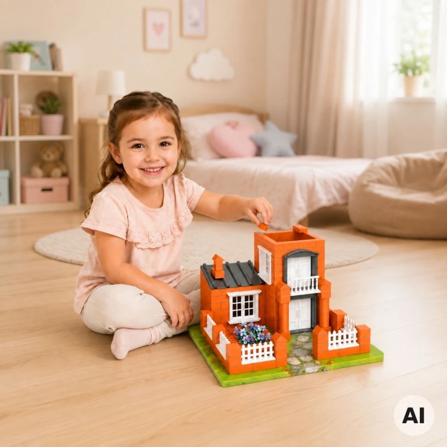 WOOPIE tiilitalon rakennussarja 458 osaa – 2